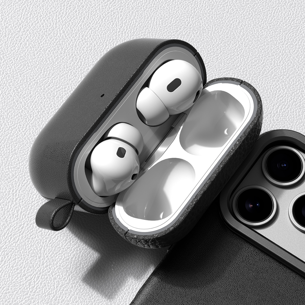 Apple AirPods Pro 3 Amazingthing Glamour Classique Serisi Deri Tasarımlı Kapak - 22