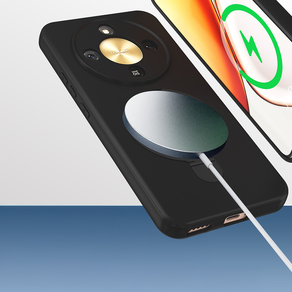Honor Magic 8 Lite 5G Kılıf M-safe Şarj Özellikli Standlı Zore Samara Kapak - 2