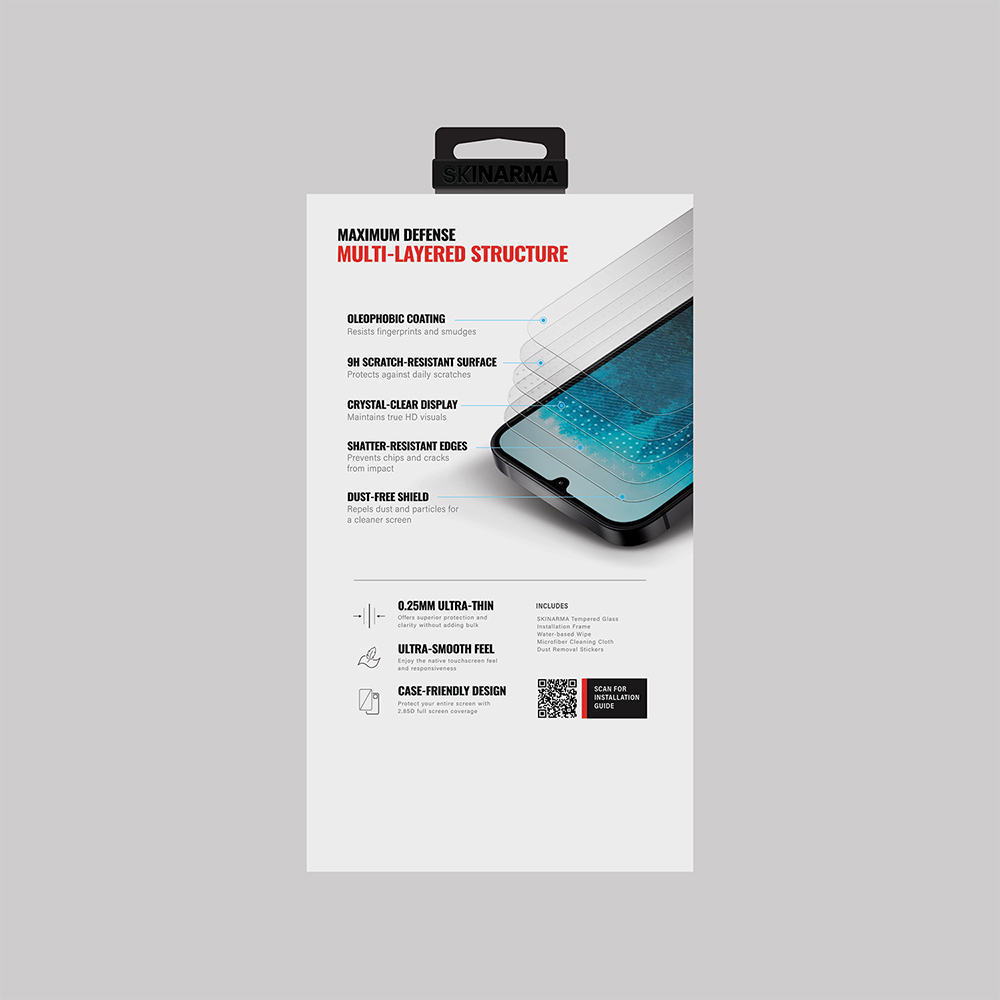 Samsung Galaxy S2 Uyumlu6 Ultra Skinarma 0.25mm Oleofobik Privacy Cam Ekran Koruyucu - 2