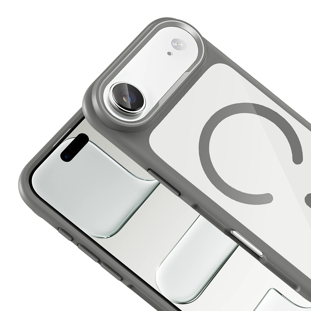 Apple iPhone 17 Uyumlu Air Uyumlu Kılıf M-Safe Şarj Özellikli Metal Kamera Çerçeveli Zore Tiko Kapak - 7