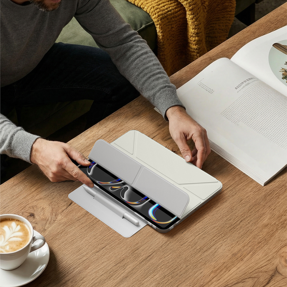 Apple iPad Pro 11 Uyumlu 2024 Uyumlu Amazingthing Minimal Mag Katlanabilir Standlı Kalem Bölmeli Kılıf - 8
