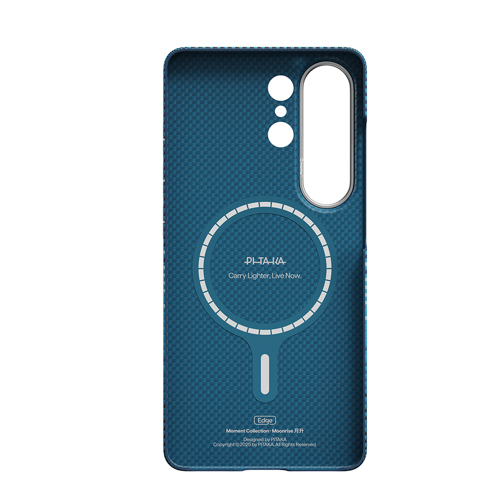 Samsung Galaxy S2 Uyumlu6 Ultra Kılıf M-safe Şarj Özellikli Aramid Fiber Pitaka Tactile Woven Sunset-Moonrise Serisi Kapak - 3