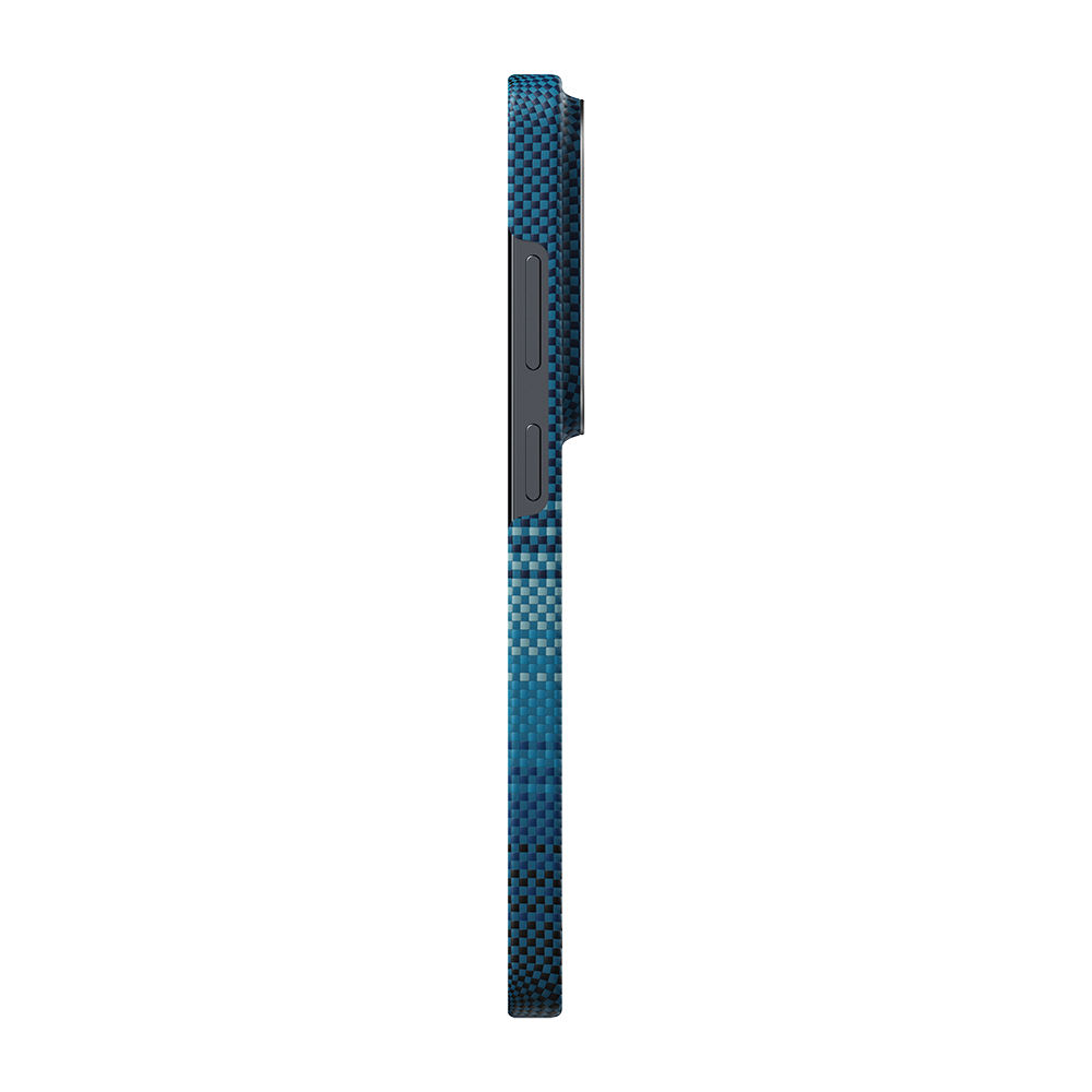 Samsung Galaxy S2 Uyumlu6 Ultra Kılıf M-safe Şarj Özellikli Aramid Fiber Pitaka Tactile Woven Sunset-Moonrise Serisi Kapak - 4