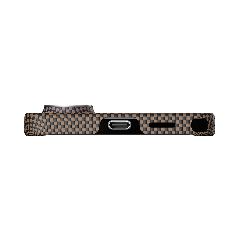 Samsung Galaxy S2 Uyumlu6 Ultra Kılıf M-safe Şarj Özellikli Aramid Fiber Pitaka Tactile Woven Sunset-Moonrise Serisi Kapak - 1
