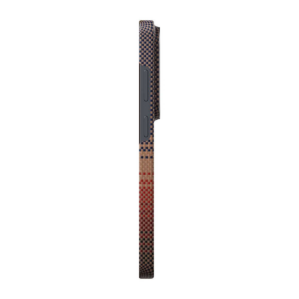 Samsung Galaxy S2 Uyumlu6 Ultra Kılıf M-safe Şarj Özellikli Aramid Fiber Pitaka Tactile Woven Sunset-Moonrise Serisi Kapak - 4