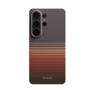 Samsung Galaxy S2 Uyumlu6 Ultra Kılıf M-safe Şarj Özellikli Aramid Fiber Pitaka Tactile Woven Sunset-Moonrise Serisi Kapak - 5