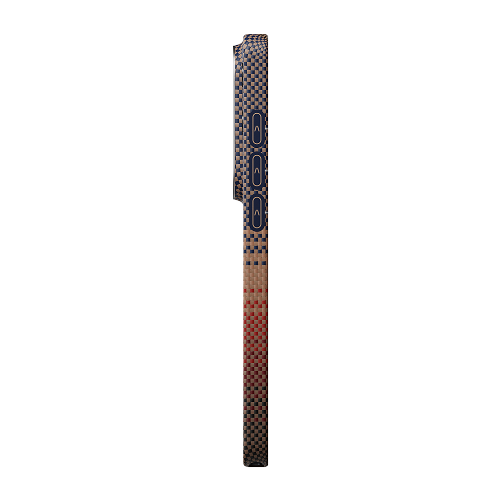 Samsung Galaxy S2 Uyumlu6 Ultra Kılıf M-safe Şarj Özellikli Aramid Fiber Pitaka Tactile Woven Sunset-Moonrise Serisi Kapak - 6