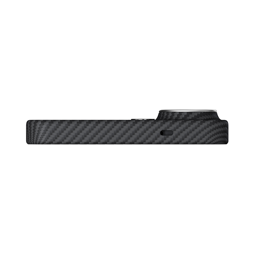 Samsung Galaxy S2 Uyumlu6 Ultra Kılıf M-safe Şarj Özellikli 600D Aramid Fiber Pitaka Ultra-Slim Classic Serisi Black-Grey Twill Kapak - 3