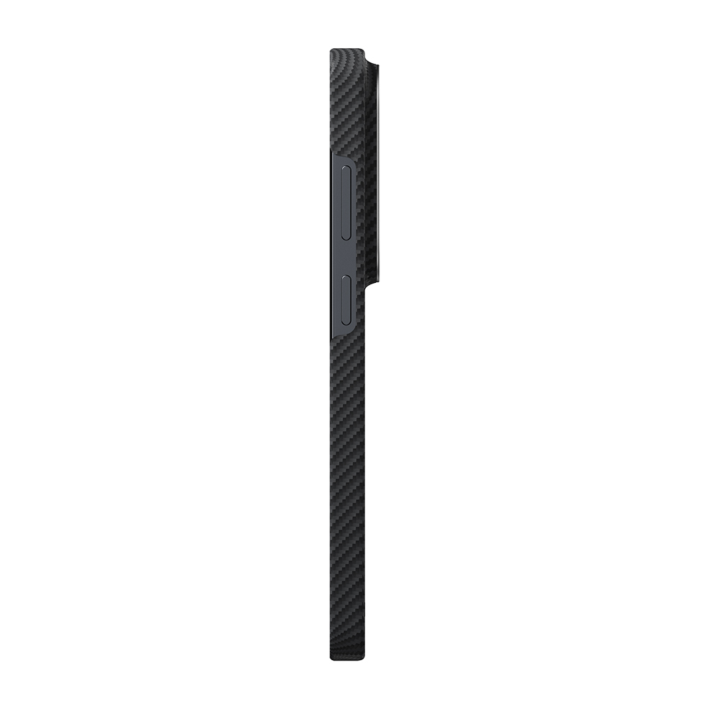 Samsung Galaxy S2 Uyumlu6 Ultra Kılıf M-safe Şarj Özellikli 600D Aramid Fiber Pitaka Ultra-Slim Classic Serisi Black-Grey Twill Kapak - 5