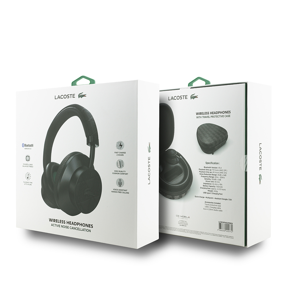 Lacoste Orjinal Lisanslı LH02 ANC Taşıma Çantalı Ayarlanabilir Kulak Üstü Bluetooth Kulaklık v5.4 - 6