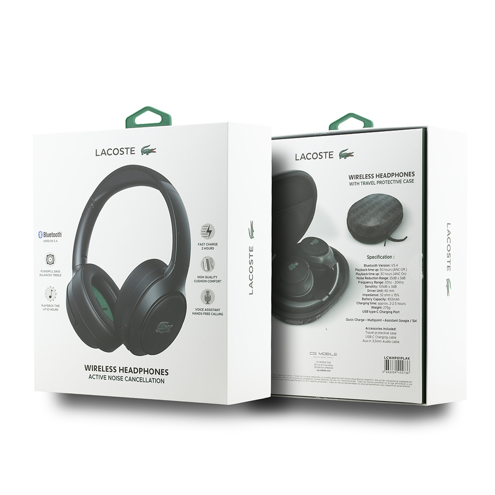 Lacoste Orjinal Lisanslı LH01 ANC Taşıma Çantalı Katlanabilir Kulak Üstü Bluetooth Kulaklık v5.4 - 15