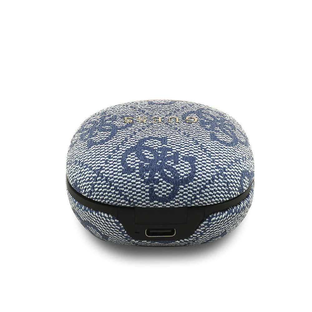 Guess Orjinal Lisanslı PU 4G Desenli Klasik Metal Yazı Logolu TWS Kulak İçi Bluetooth Kulaklık - 3