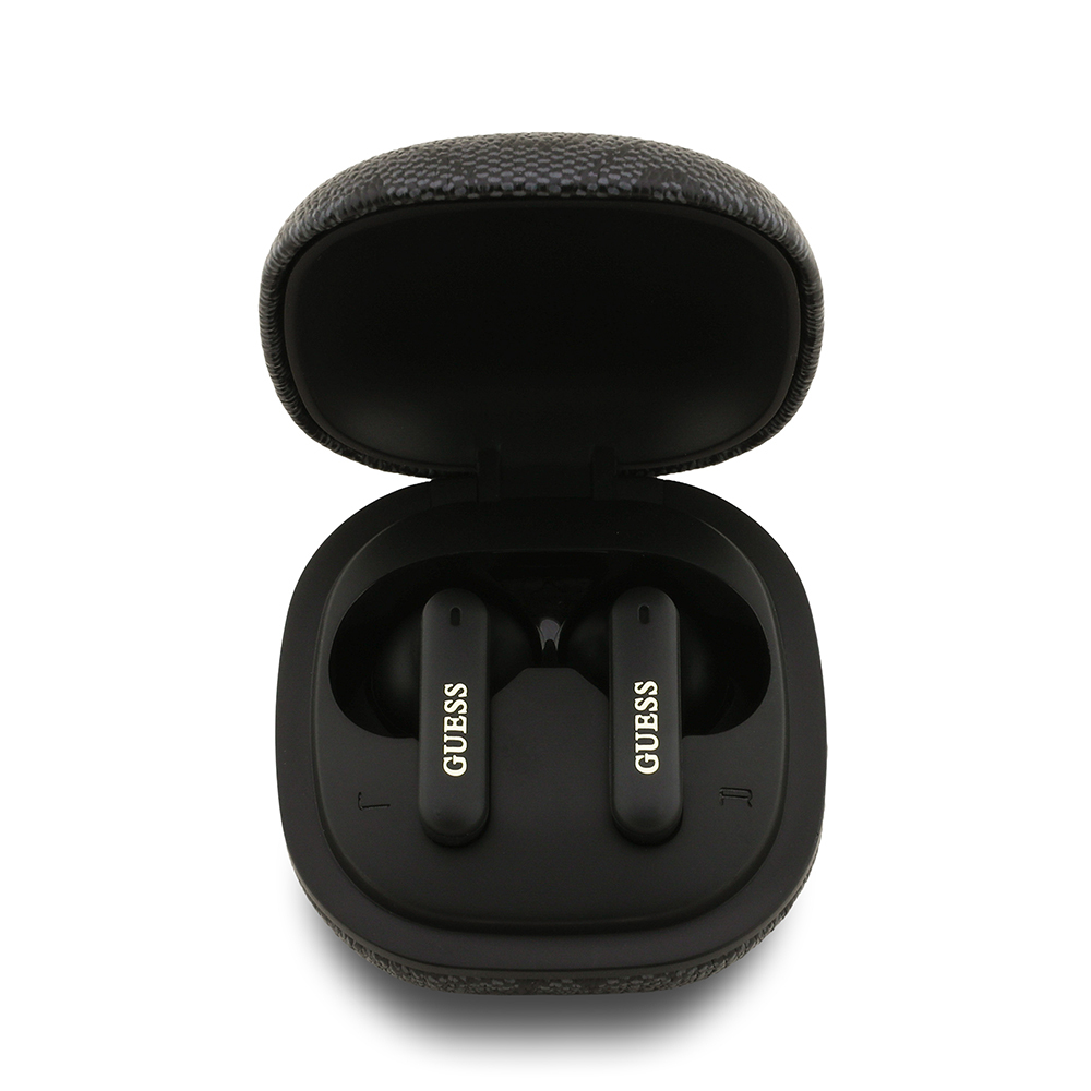 Guess Orjinal Lisanslı PU 4G Desenli Klasik Metal Yazı Logolu TWS Kulak İçi Bluetooth Kulaklık - 7