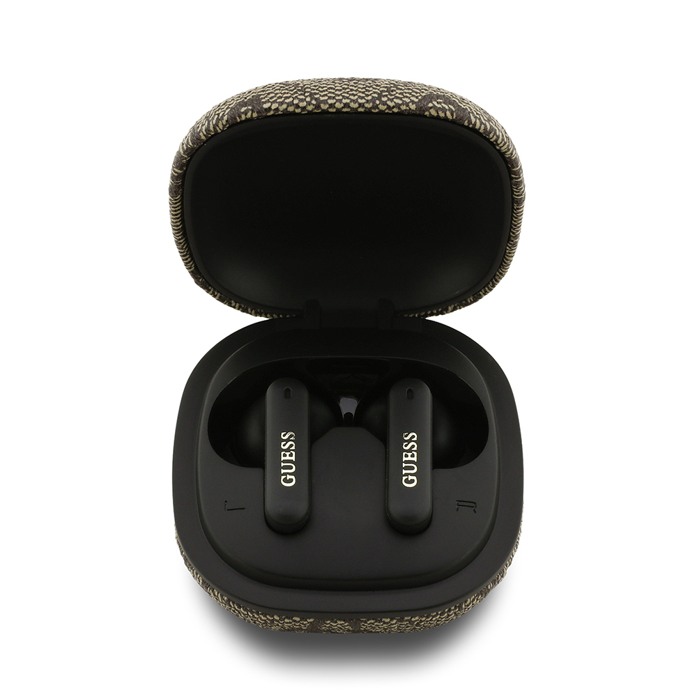 Guess Orjinal Lisanslı PU 4G Desenli Klasik Metal Yazı Logolu TWS Kulak İçi Bluetooth Kulaklık - 17