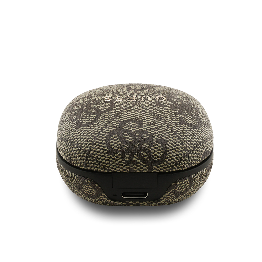 Guess Orjinal Lisanslı PU 4G Desenli Klasik Metal Yazı Logolu TWS Kulak İçi Bluetooth Kulaklık - 18