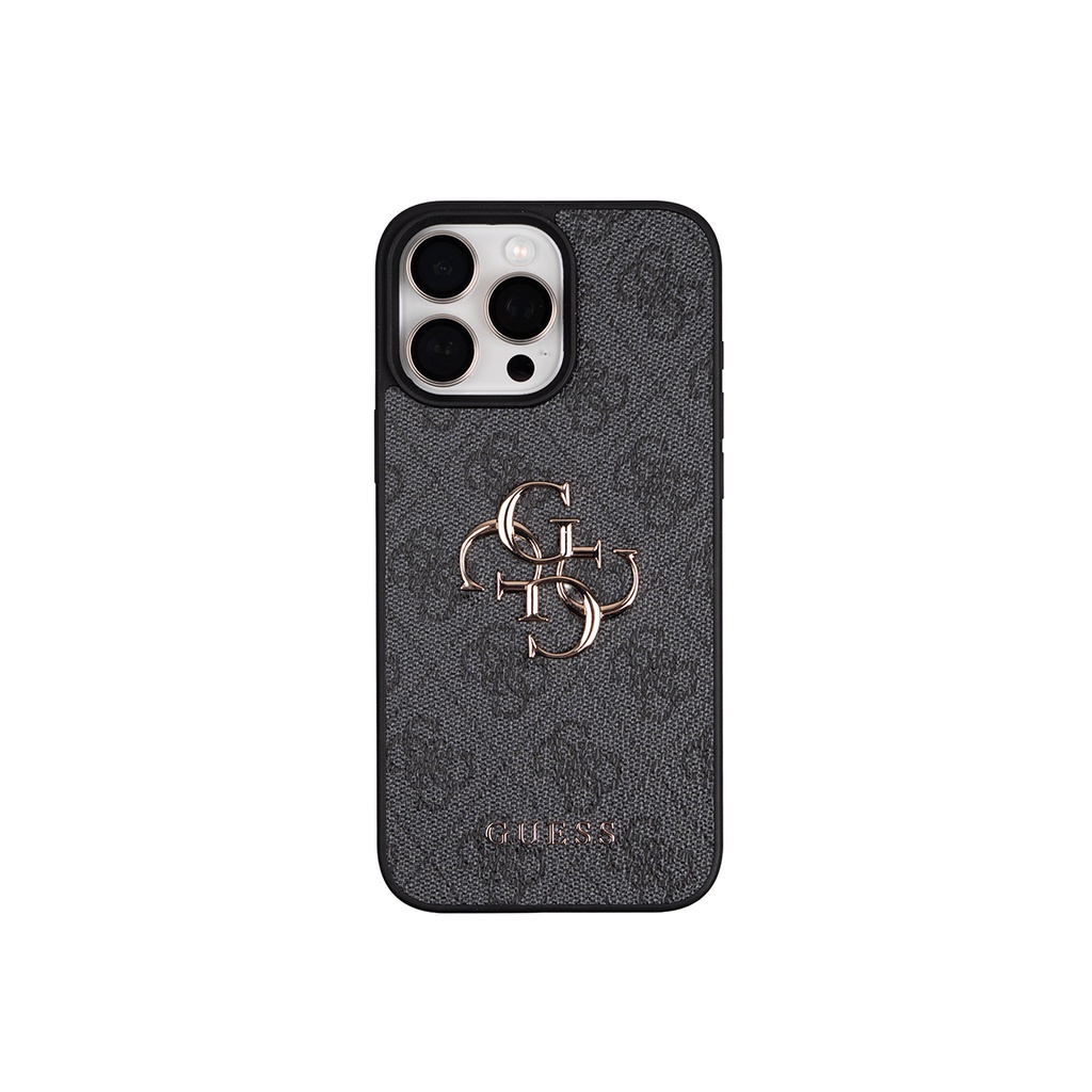 Apple iPhone 16 Uyumlu Pro Uyumlu Max Uyumlu Kılıf Guess Orjinal Lisanslı 4G Büyük Metal Logolu Kalın Askılı Kapak - 1