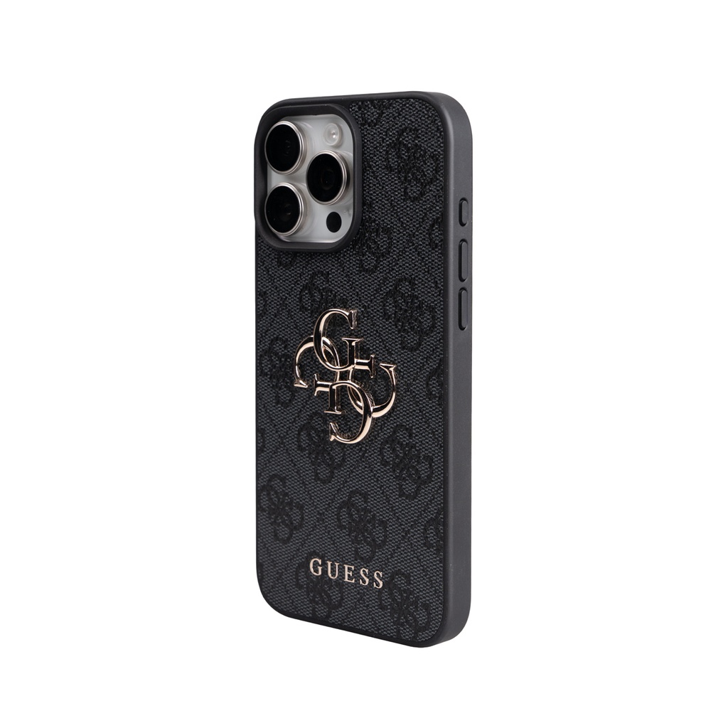 Apple iPhone 16 Uyumlu Pro Uyumlu Max Uyumlu Kılıf Guess Orjinal Lisanslı 4G Büyük Metal Logolu Kalın Askılı Kapak - 2