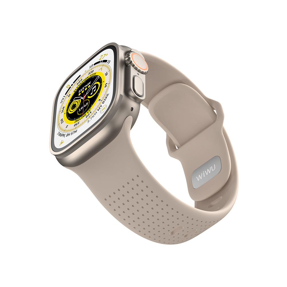 Apple Watch 7 45mm Uyumlu Wiwu Wi-WB0201 Comf Secur Serisi Silikon Kordon - 3