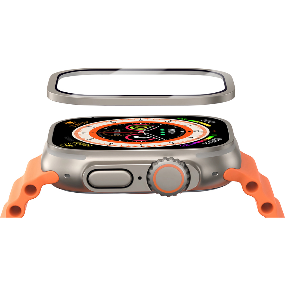 Apple Watch Ultra 49mm Uyumlu Mohseven iWatch Serisi Safir Akıllı Saat Temperli Cam Ekran Koruyucu - 1