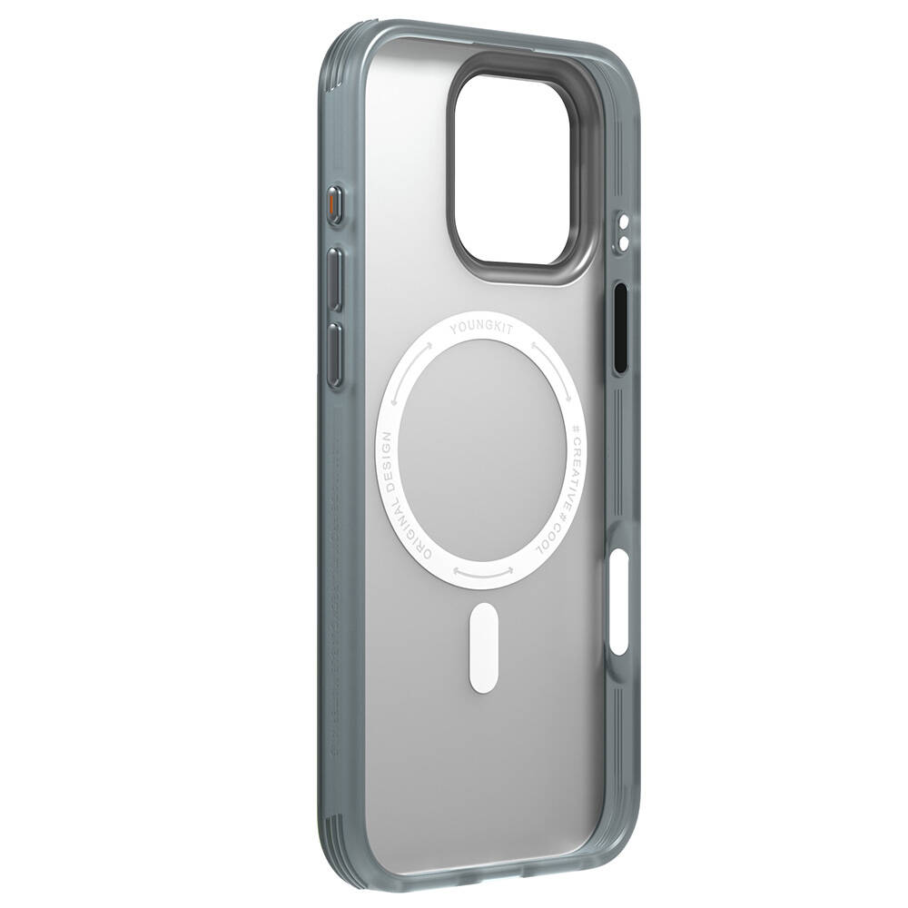 Apple iPhone 16 Uyumlu Pro Uyumlu Kılıf M-safe Şarj Özellikli Youngkit Literary Serisi Retro Magz Kapak - 4