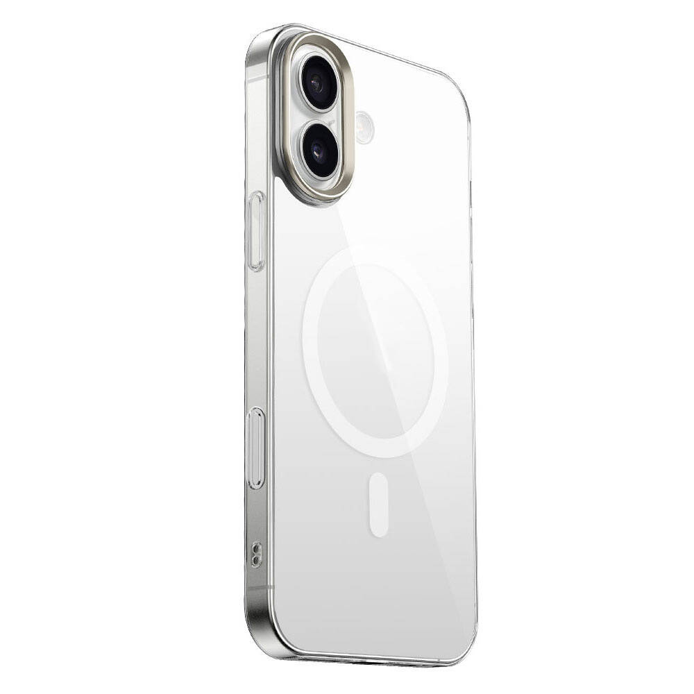 Apple iPhone 16 Uyumlu Plus Uyumlu Kılıf M-safe Şarj Özellikli Şeffaf Cam Arka Yüzey Zore G-Glass Kapak - 2