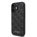 Apple iPhone 16 Uyumlu Plus Uyumlu Kılıf Karl Lagerfeld Orjinal Lisanslı M-safe Şarj Özellikli KL Yazılı Hot Stamp Kapak - 1