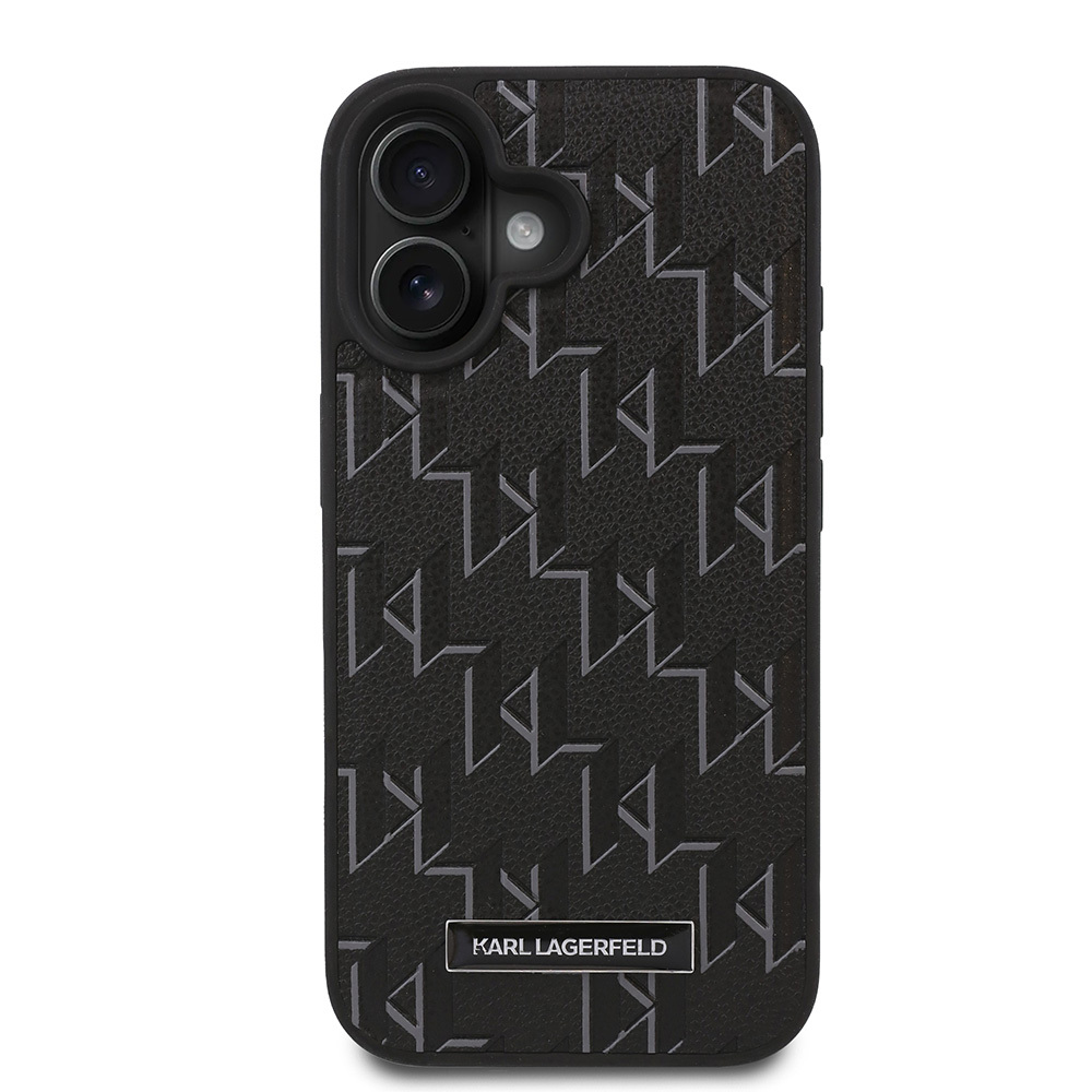 Apple iPhone 16 Uyumlu Plus Uyumlu Kılıf Karl Lagerfeld Orjinal Lisanslı M-safe Şarj Özellikli KL Yazılı Hot Stamp Kapak - 2