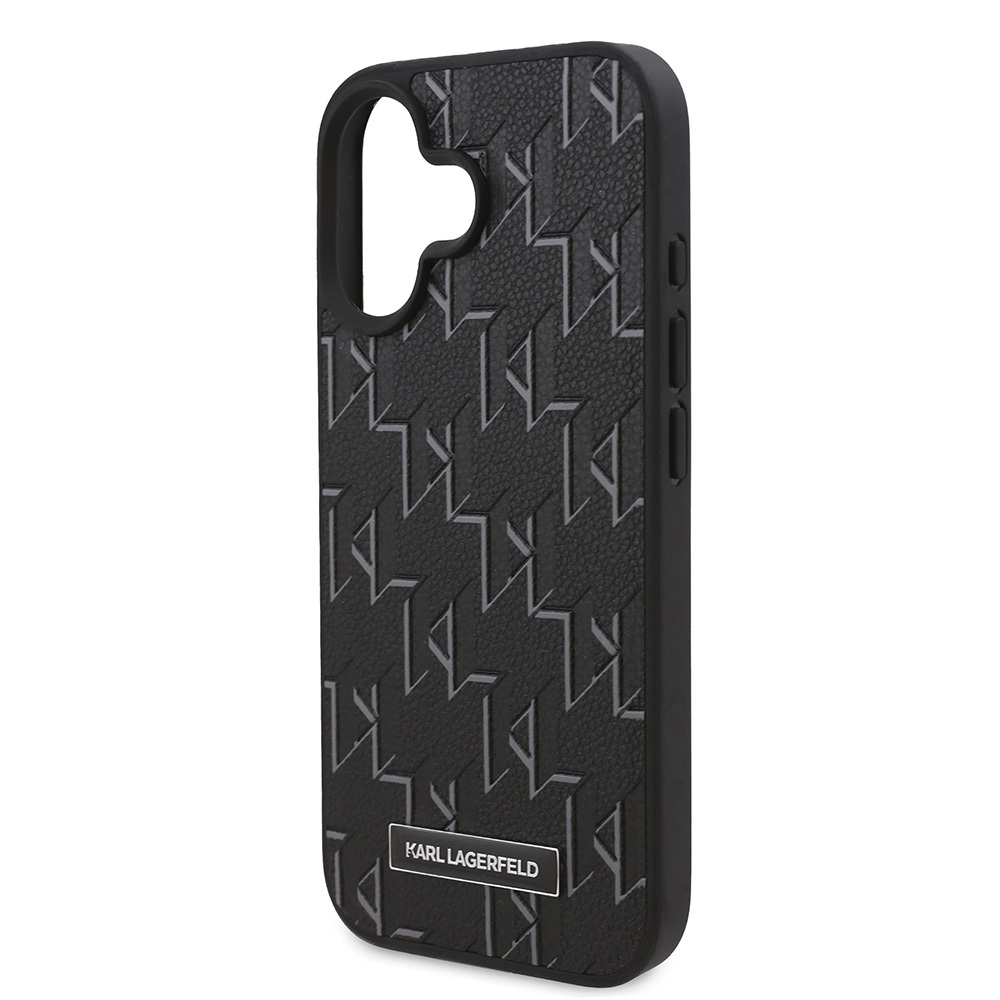 Apple iPhone 16 Uyumlu Plus Uyumlu Kılıf Karl Lagerfeld Orjinal Lisanslı M-safe Şarj Özellikli KL Yazılı Hot Stamp Kapak - 5