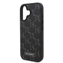 Apple iPhone 16 Uyumlu Plus Uyumlu Kılıf Karl Lagerfeld Orjinal Lisanslı M-safe Şarj Özellikli KL Yazılı Hot Stamp Kapak - 5