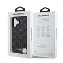 Apple iPhone 16 Uyumlu Plus Uyumlu Kılıf Karl Lagerfeld Orjinal Lisanslı M-safe Şarj Özellikli KL Yazılı Hot Stamp Kapak - 7