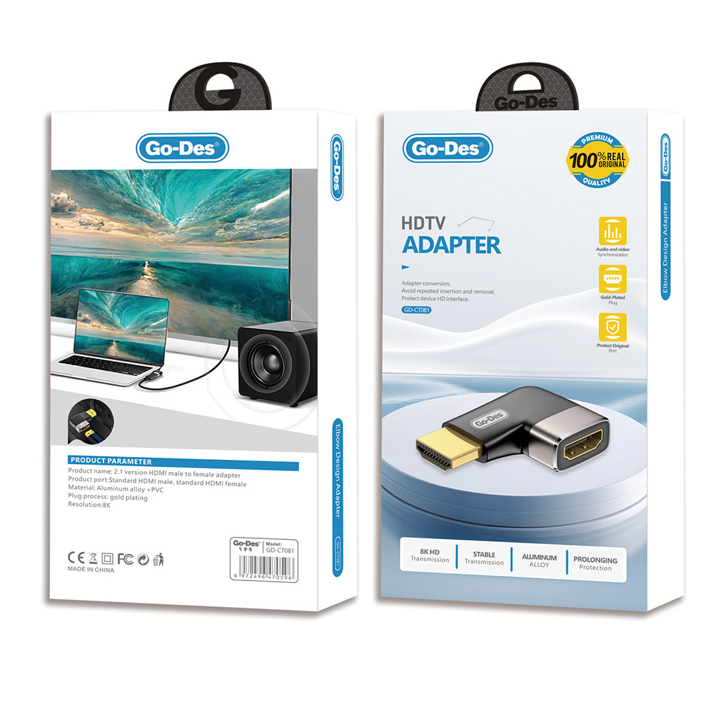 Go Des GD-CT081 HDTV HDMI Adaptör 8K HD 2.1 Versiyon Görüntü Aktarım Cihazı - 1