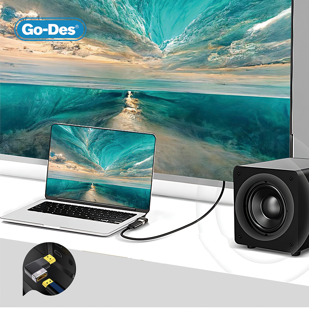 Go Des GD-CT081 HDTV HDMI Adaptör 8K HD 2.1 Versiyon Görüntü Aktarım Cihazı - 2