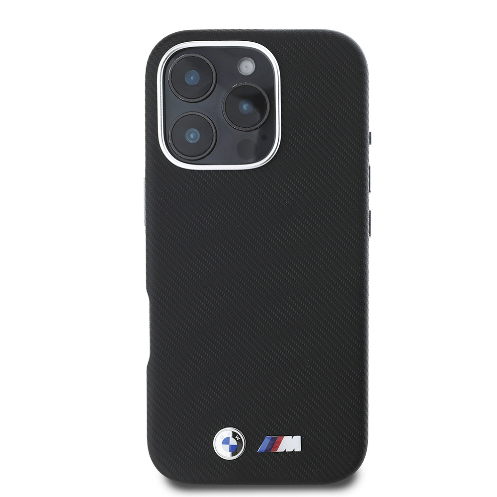 Apple iPhone 16 Uyumlu Pro Uyumlu Max Uyumlu Kılıf BMW Orjinal Lisanslı Tam Sarılmış Kevlar Tasarımlı Metal Logo Suni Deri Kapak - 2