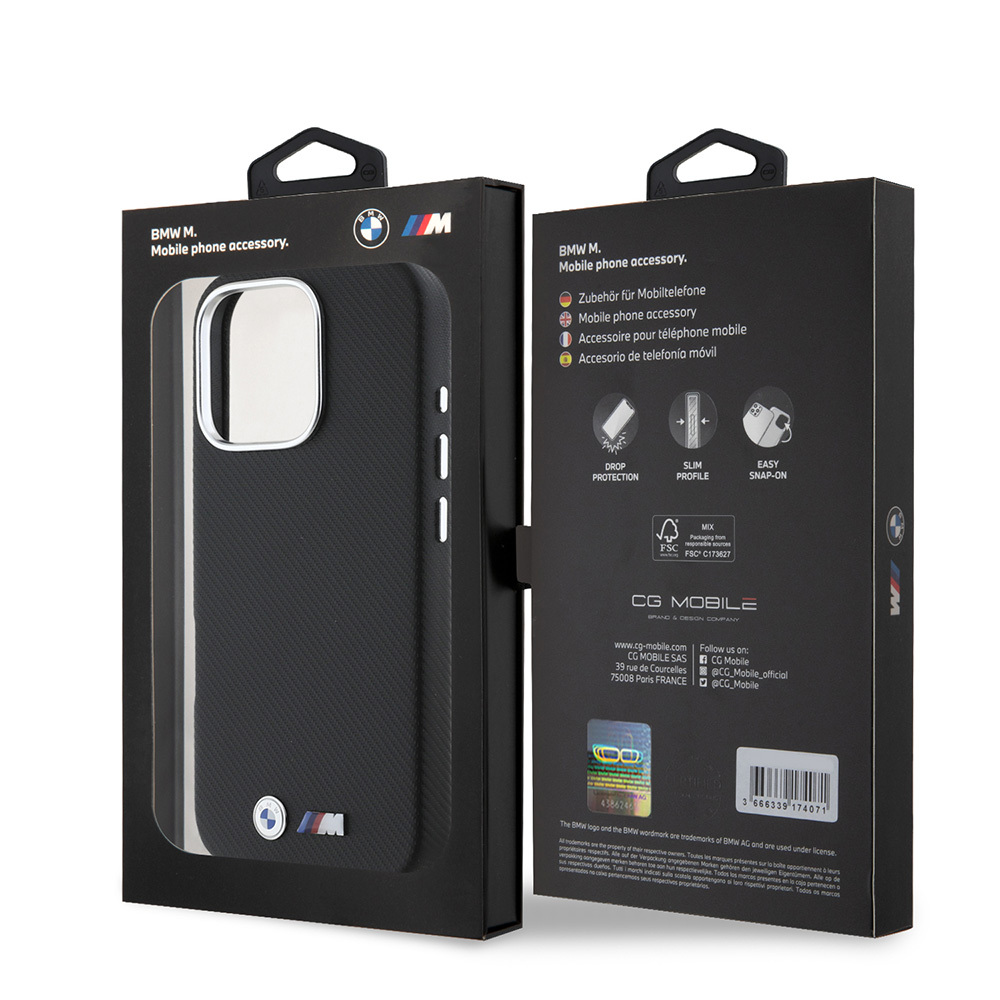 Apple iPhone 16 Uyumlu Pro Uyumlu Max Uyumlu Kılıf BMW Orjinal Lisanslı Tam Sarılmış Kevlar Tasarımlı Metal Logo Suni Deri Kapak - 7