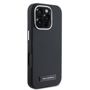 Apple iPhone 16 Uyumlu Pro Uyumlu Kılıf Karl Lagerfeld Orjinal Lisanslı M-safe Şarj Özellikli Metal Kamera ve Buton Tasarımlı Plaka Logolu PU Deri Kapak - 3