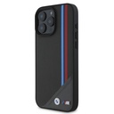 Apple iPhone 16 Uyumlu Plus Uyumlu Kılıf BMW Orjinal Lisanslı M-safe Şarj Özellikli M Logolu Üç Çizgili Dikiş Detaylı Meshed Tricolor Stripes Kapak - 2