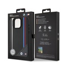 Apple iPhone 16 Uyumlu Plus Uyumlu Kılıf BMW Orjinal Lisanslı M-safe Şarj Özellikli M Logolu Üç Çizgili Dikiş Detaylı Meshed Tricolor Stripes Kapak - 6