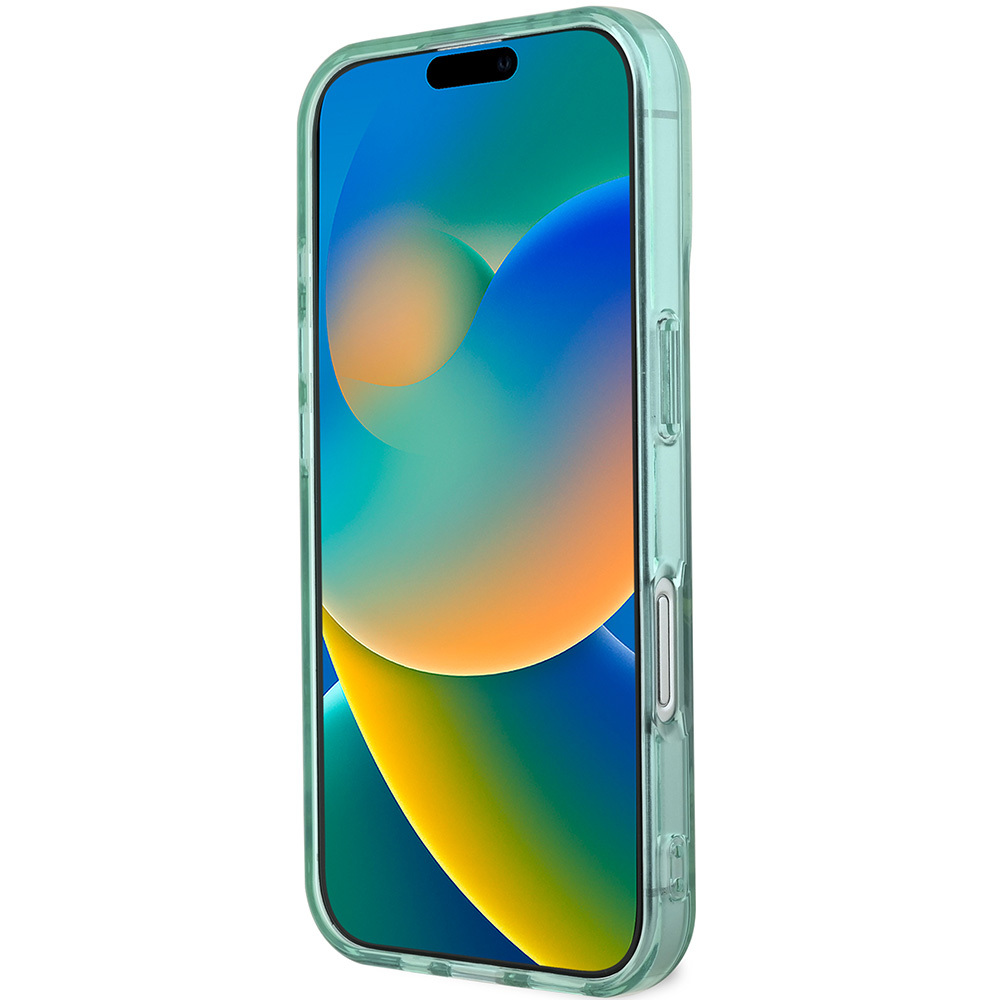 Apple iPhone 16 Uyumlu Kılıf Guess Orjinal Lisanslı M-safe Şarj Özellikli IML Baskılı Jungle Ring Kapak - 4