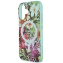 Apple iPhone 16 Uyumlu Kılıf Guess Orjinal Lisanslı M-safe Şarj Özellikli IML Baskılı Jungle Ring Kapak - 5