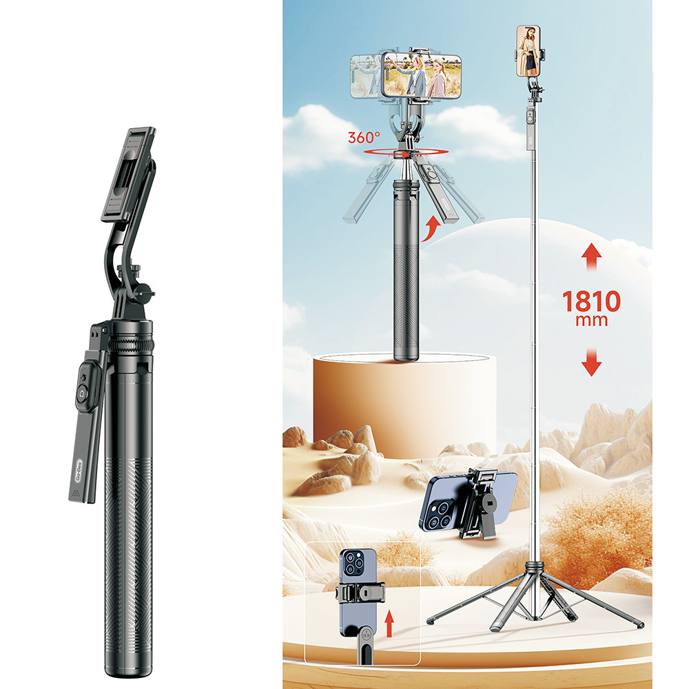 Go Des GD-ST89 Kumandalı Selfi Çubuğu ve Tripod 360 Derece Dönebilen Max 181 cm - 2