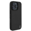 Apple iPhone 16 Uyumlu Pro Uyumlu Max Uyumlu Kılıf Mercedes Benz Orjinal Lisanslı M-safe Şarj Özellikli 3D Metal Logolu Wood Imitation Deri Kapak - 3