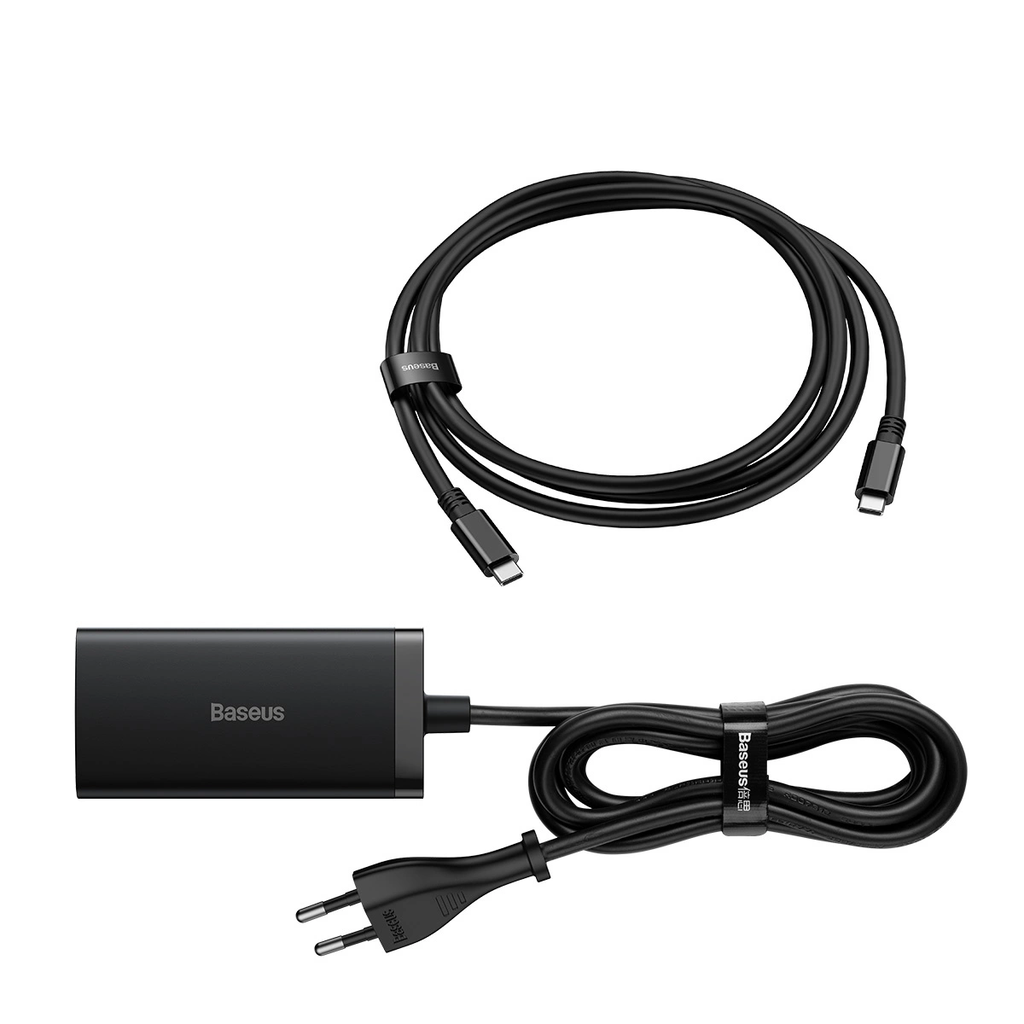 Baseus GaN5 Pro 67W Telefon Tablet Macbook Pro Masa Üstü Hızlı Şarj + HUB ( HDMI + Type-C + Usb-A Data )