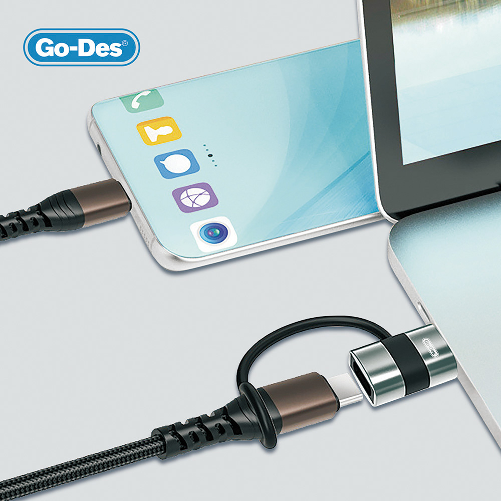 Go Des GD-CT069 USB 3.0 to Type-C Data Ve Hızlı Şarj Adaptörü - 1