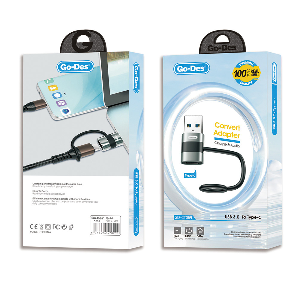 Go Des GD-CT069 USB 3.0 to Type-C Data Ve Hızlı Şarj Adaptörü - 2