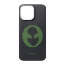 Apple iPhone 16 Uyumlu Pro Uyumlu Kılıf M-safe Şarj Özellikli Lumintex Teknolojili Fosforlu Aramid Fiber Pitaka Tactile Woven Aries Serisi Alien Kapak - 4