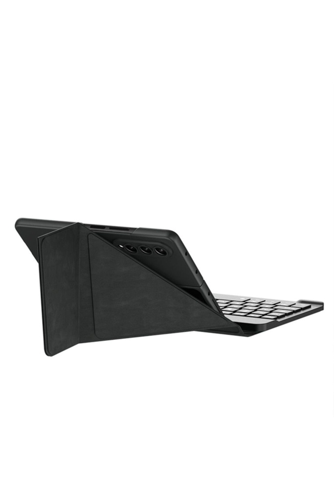 Samsung Galaxy Z Fold 4 Uyumlu Kılıf Standlı Bluetooth Klavyeli Zore Kıpta Keyboard Set Kılıf