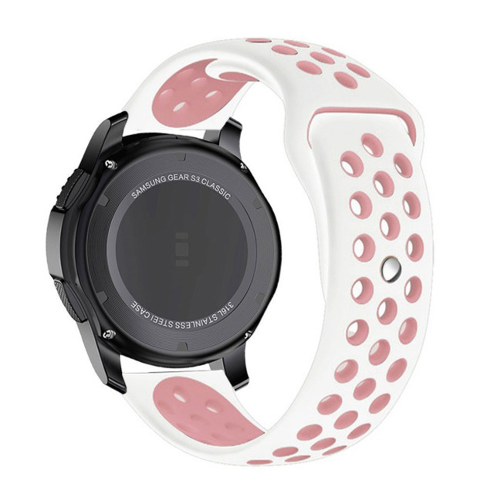 Samsung Gear S3 (22mm) Uyumlu Kordon Silikon Esnek Yumuşak Delikli Spor KRD-02 Kayış
