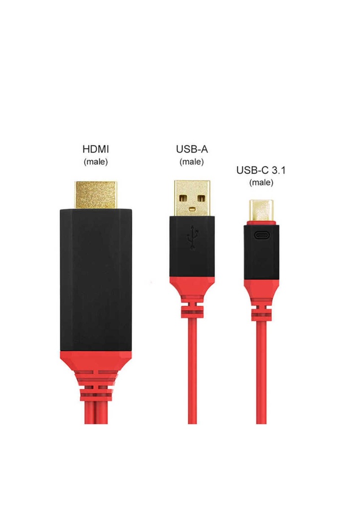 Zore Type-C HDMI Kablo Kırmızı Kutulu
