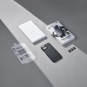 Apple iPhone 15 Uyumlu Plus Uyumlu Kılıf M-safe Şarj Özellikli 600D Aramid Fiber Pitaka Ultra-Slim Classic Serisi Black-Grey Twill Kapak - 14