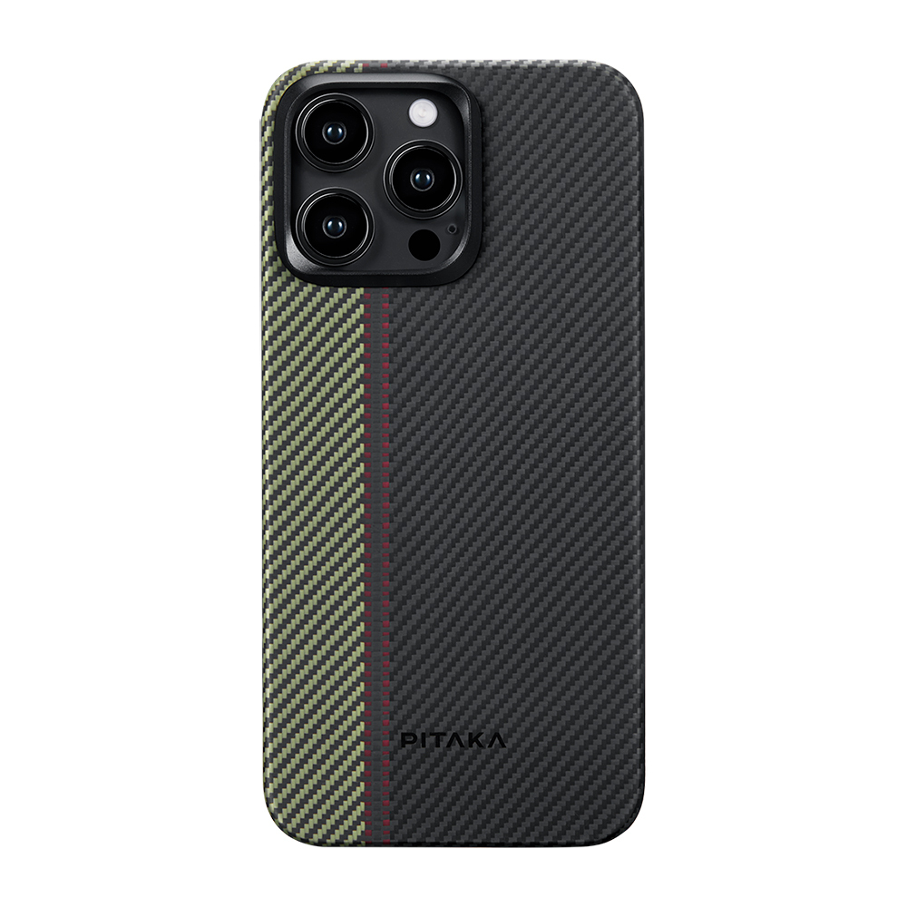 Apple iPhone 15 Uyumlu Pro Uyumlu Kılıf M-safe Şarj Özellikli 600D Aramid Fiber Pitaka Tactile Woven Orchestra Serisi Overture Kapak - 1